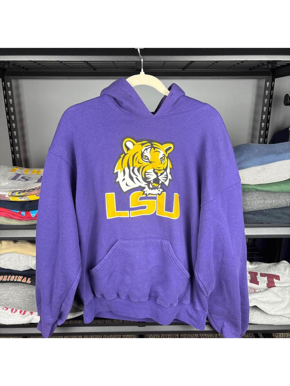 LSU Tigers Hoodie Purple SOFFE Mens L NCAA College Graphic